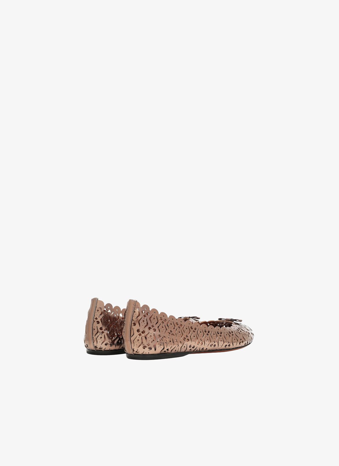 BALLERINES PEAU MIROIR VERRERIE2 RHODIUM ALAÏA RHODIUM  BALLERINES PEAU MIROIR VERRERIE2 RHODIUM